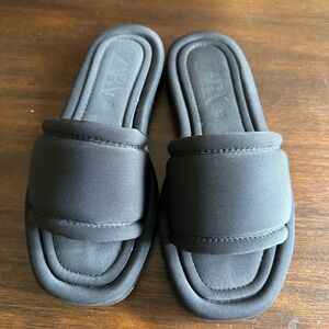 Zara Black Slide Sandals size 36